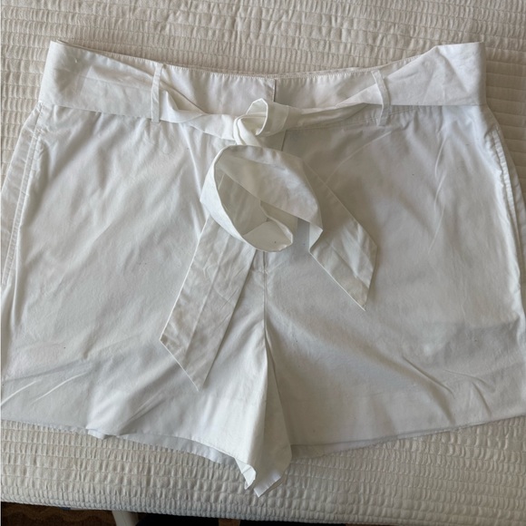 Draper James Sadie White Tie-Waist Shorts size 12 - Picture 3 of 5